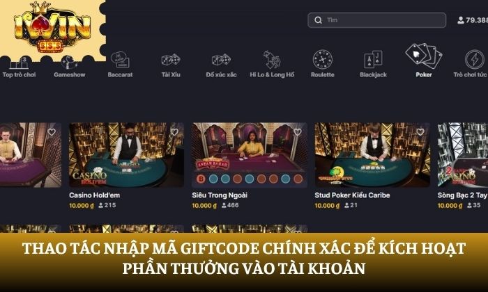Thao tác nhập mã Giftcode chính xác để kích hoạt phần thưởng vào tài khoản