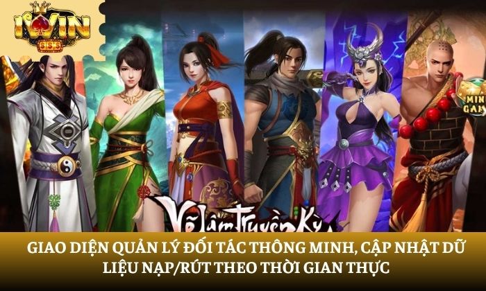 Giao diện quản lý đối tác thông minh, cập nhật dữ liệu nạp/rút theo thời gian thực