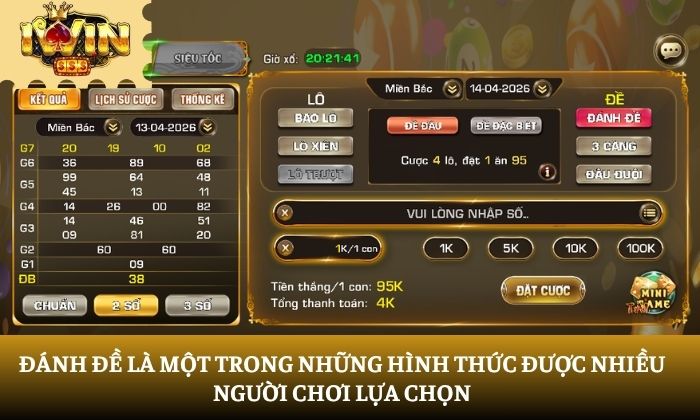 Lô đề 1 ăn 900 iWin