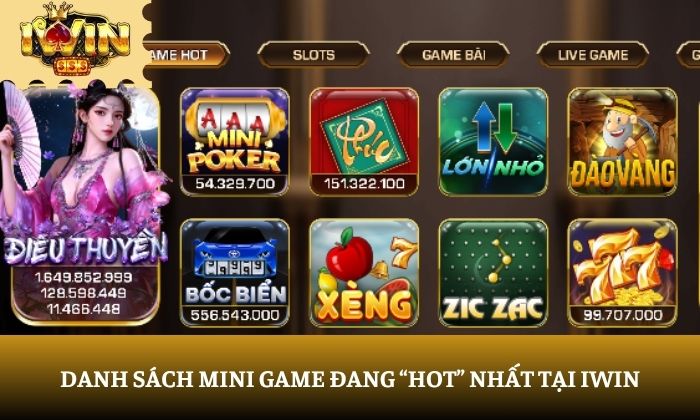 Danh sách mini game đang “hot” nhất tại iWin