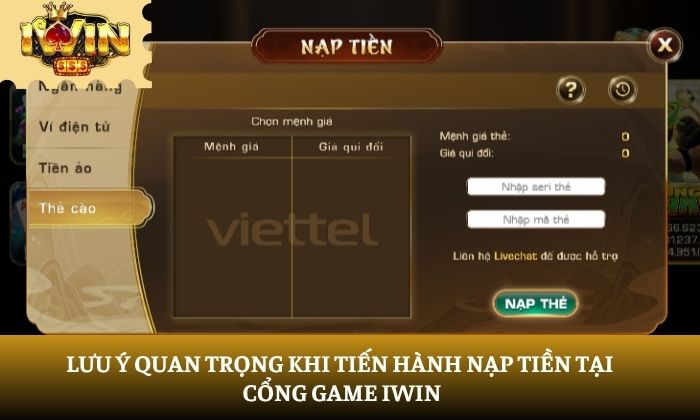 nạp tiền iWin