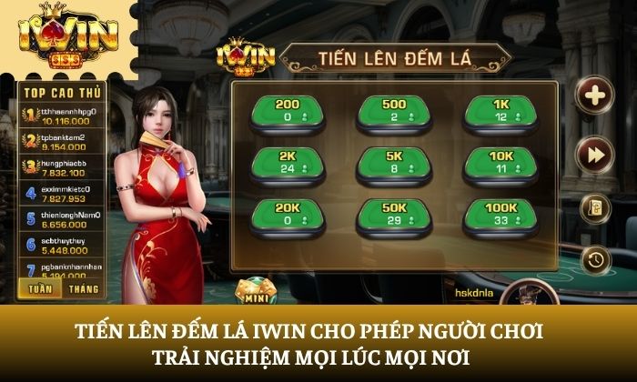 tiến lên đếm lá iWin
