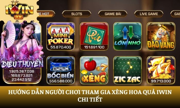Hướng dẫn người chơi tham gia xèng hoa quả iWin chi tiết